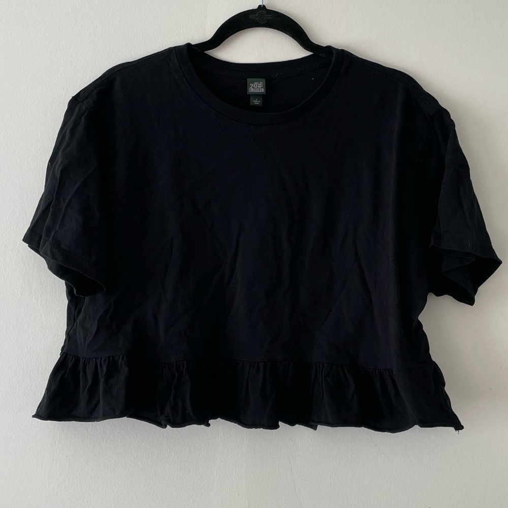 WF Cropped Ruffle Tee - Picture 2 of 3